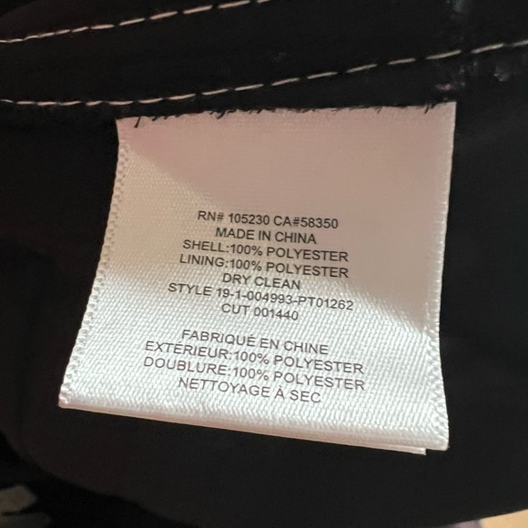 🔥Jan 25🖤1 day sale❣️Joie Tabea Black Wide-Leg Pants with White Stitching - Picture 5 of 10